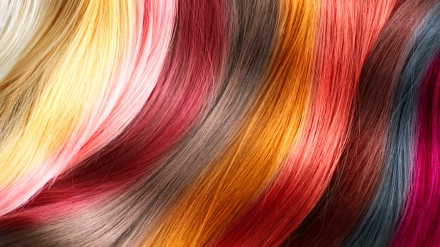 different color hair strands