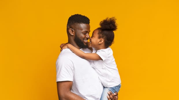 Black dad and daughter