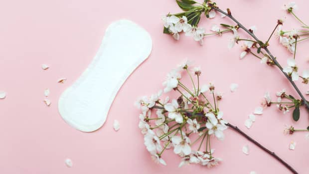 sanitary pads and flowers