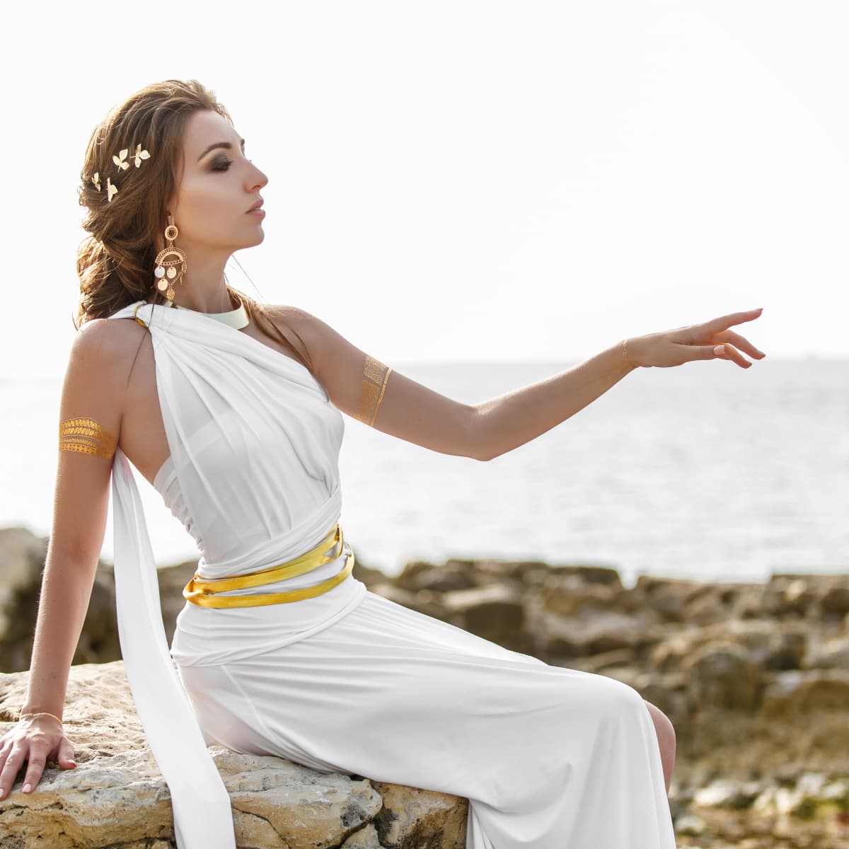 Woman Models Wedding Dresses That Greek Goddesses Would Wear