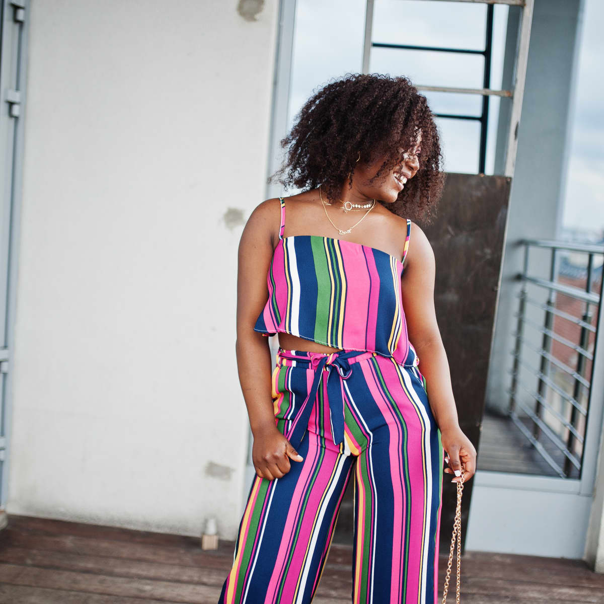 Upcycler Transformed Her Job's Uniform Into the Cutest Jumpsuit