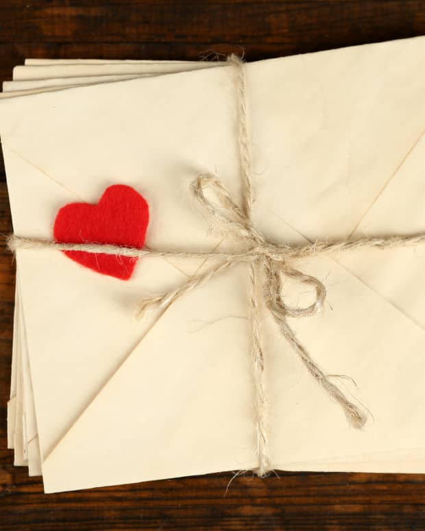 a stack of love letters