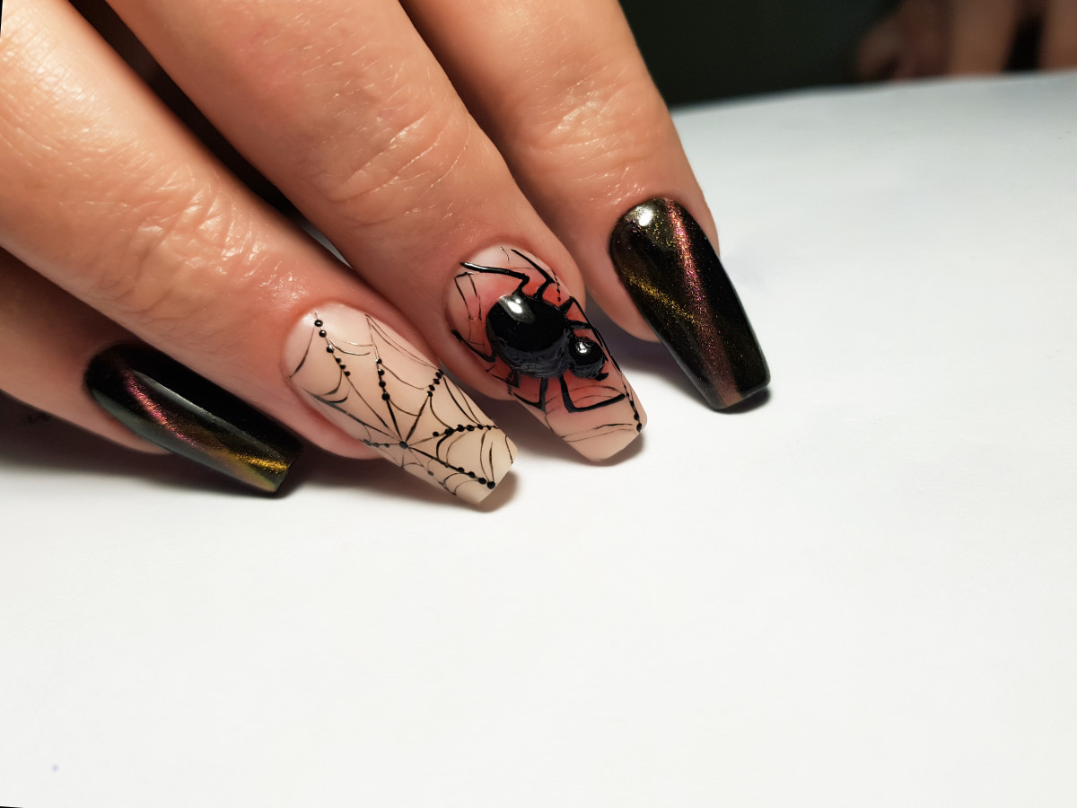 1. Halloween Spider Web Nail Design Tutorial - wide 2