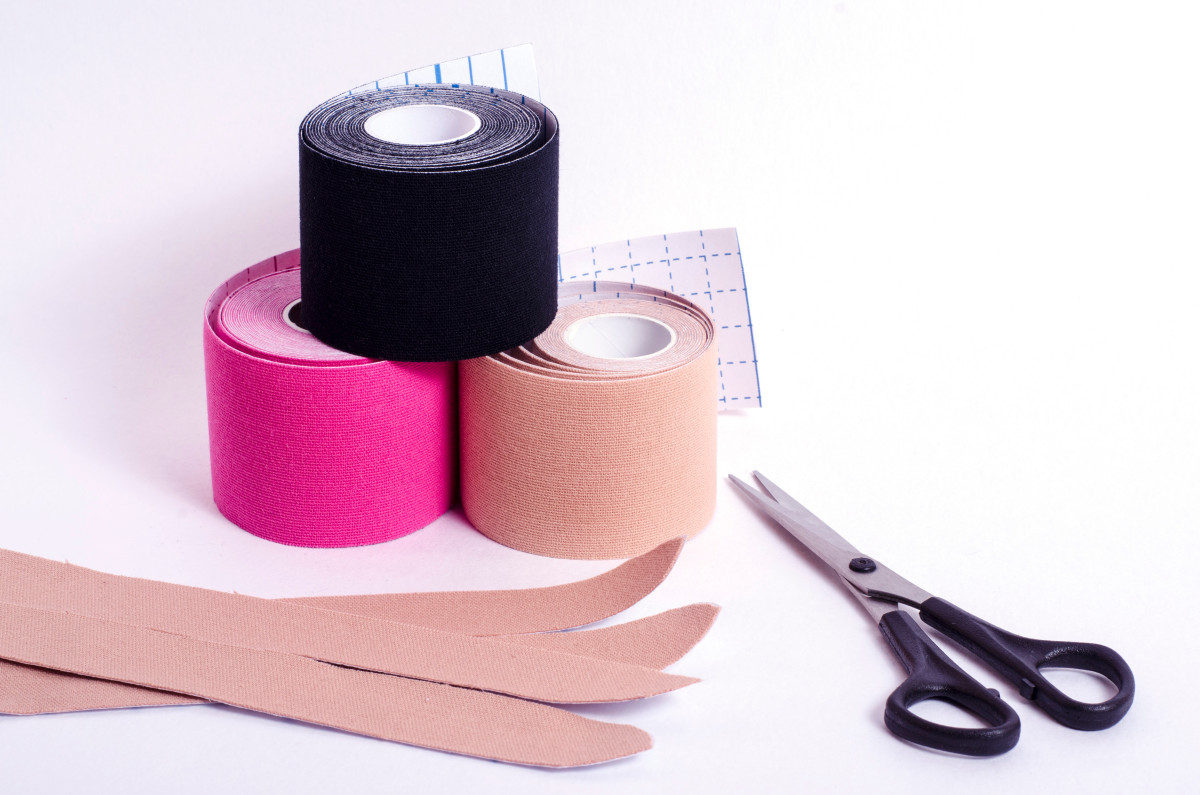 Woman In Her 30s Uses Tape To Prevent Wrinkles While Working Out   Tape 